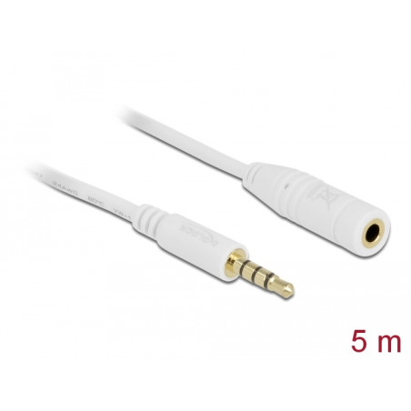 Delock Verlängerungskabel Audio Klinke 3,5 mm Stecker / Buchse 4 Pin 5 m