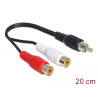 Delock Kabel Cinch 2 x Buchse - Cinch 1 x Stecker 0,2 m