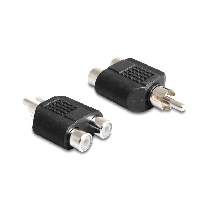 Delock Adapter 2 x Cinchbuchse - 1 x Cinchstecker