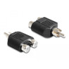 Delock Adapter 2 x Cinchbuchse - 1 x Cinchstecker