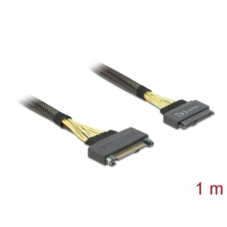 Delock Verlängerungskabel U.2 SFF-8639 Stecker - U.2 SFF-8639 Buchse 1 m