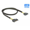 Delock Verlängerungskabel U.2 SFF-8639 Stecker - U.2 SFF-8639 Buchse 1 m