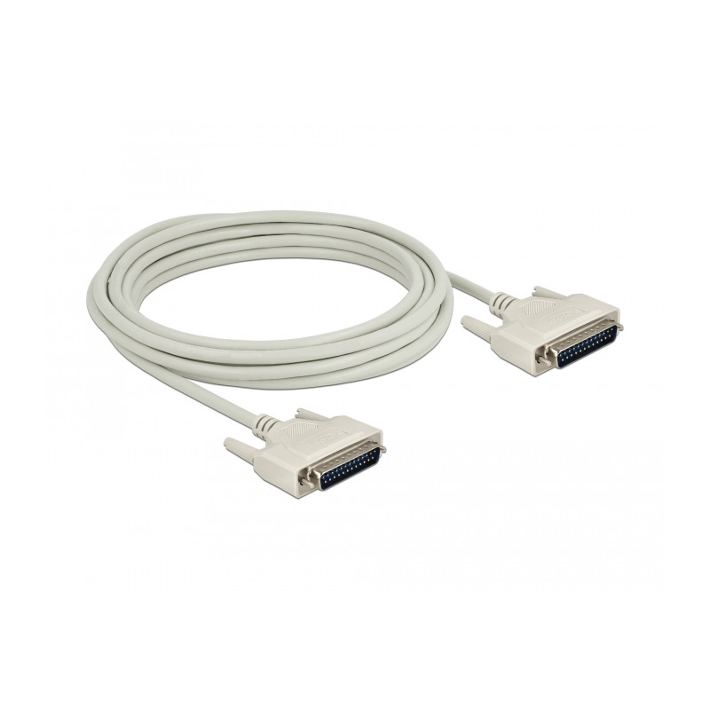 Delock Serielles Kabel D-Sub 25 Stecker zu Stecker 5 m