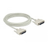 Delock Serielles Kabel D-Sub 25 Stecker zu Stecker 5 m