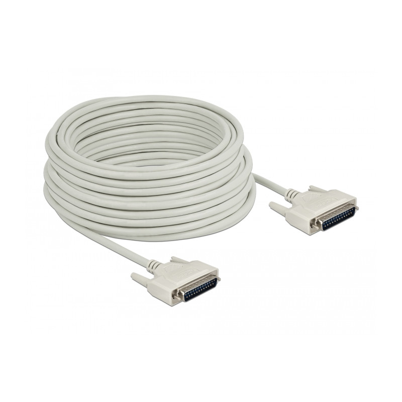 Delock Serielles Kabel D-Sub 25 Stecker zu Stecker 20 m