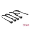 Delock Lüfterkabel Splitter 1 x 4 Pin PWM Buchse zu 4 x 4 Pin PWM Stecker schwarz – 40 cm Länge mit 20 cm Abzweigen
