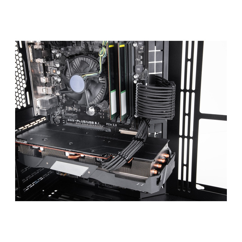 Delock PSU Verlängerungskabel Set 30 cm 6-teilig Sleeved mit Kabelkämmen (1 x 24 Pin ATX, 2 x 4 + 4 Pin EPS, 3 x 6 + 2 Pin PCIe)