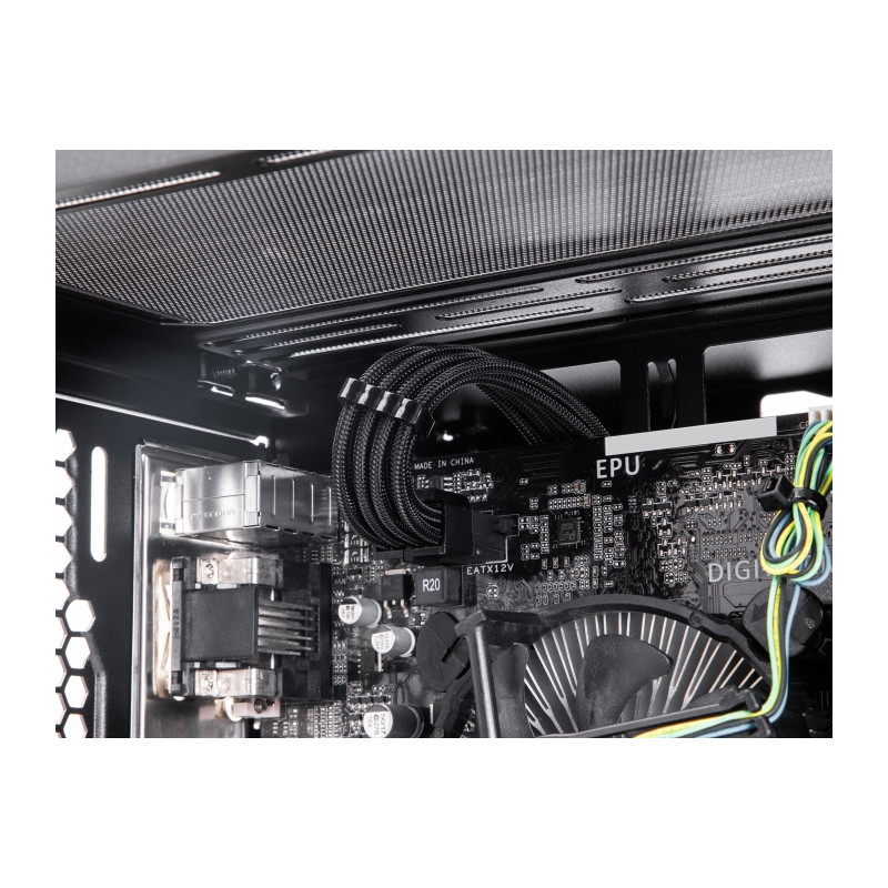 Delock PSU Verlängerungskabel Set 30 cm 6-teilig Sleeved mit Kabelkämmen (1 x 24 Pin ATX, 2 x 4 + 4 Pin EPS, 3 x 6 + 2 Pin PCIe)
