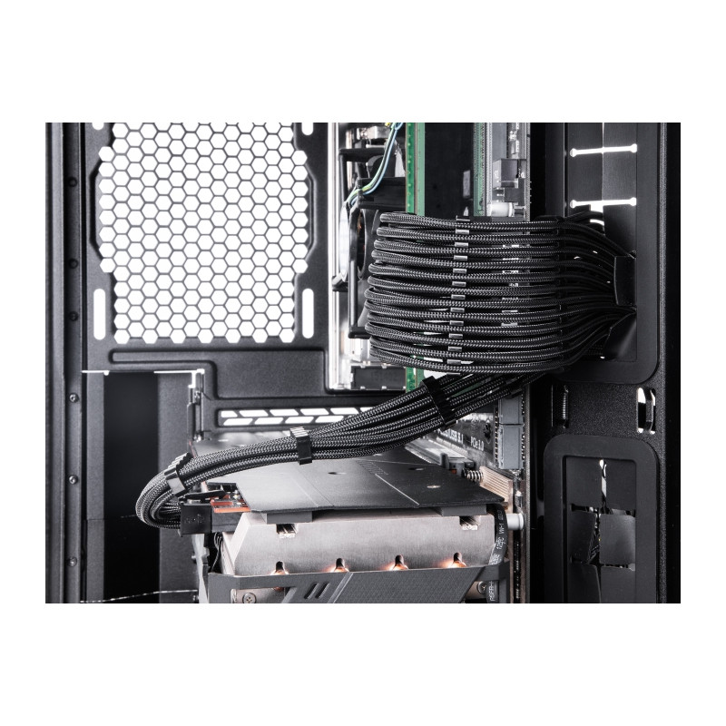 Delock PSU Verlängerungskabel Set 30 cm 6-teilig Sleeved mit Kabelkämmen (1 x 24 Pin ATX, 2 x 4 + 4 Pin EPS, 3 x 6 + 2 Pin PCIe)