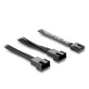 Delock Y-Lüfterkabel 1 x 4 Pin PWM Buchse zu 2 x 4 Pin PWM Stecker schwarz – 50 cm Länge mit 20 cm Abzweigen