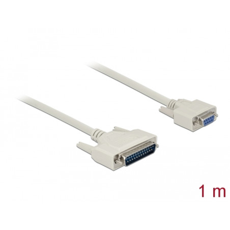 Delock Serielles Kabel D-Sub 25 Stecker zu D-Sub 9 Buchse 1 m