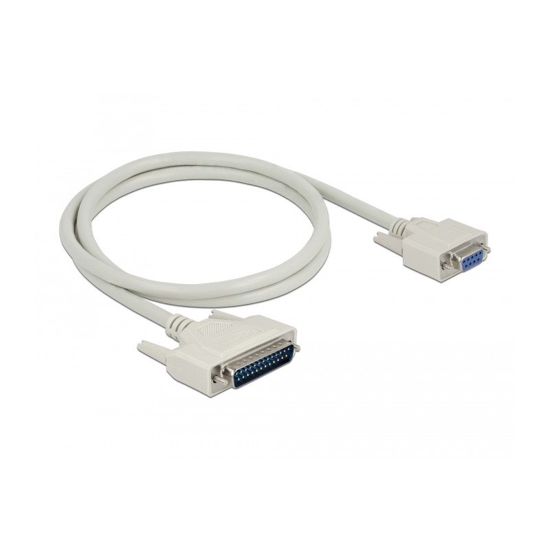 Delock Serielles Kabel D-Sub 25 Stecker zu D-Sub 9 Buchse 1 m