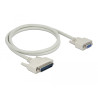 Delock Serielles Kabel D-Sub 25 Stecker zu D-Sub 9 Buchse 1 m