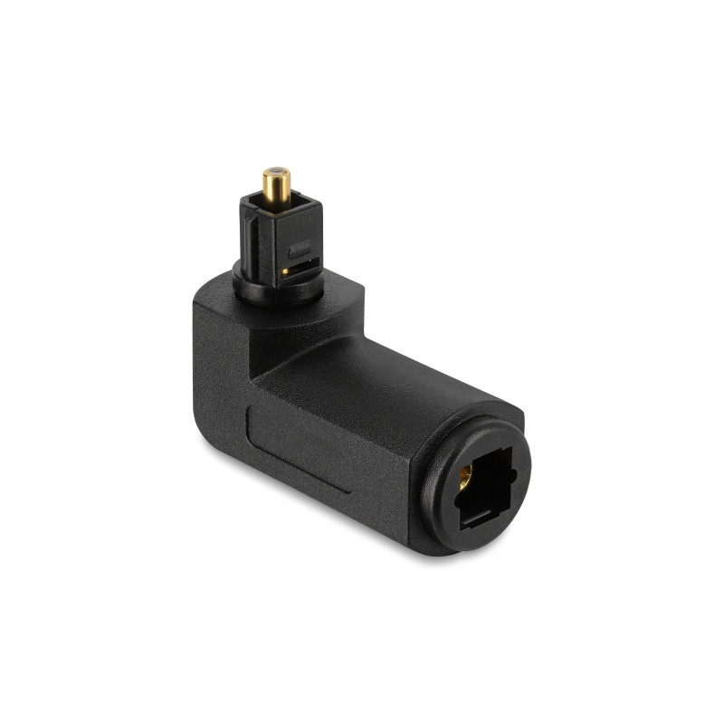 Delock TOSLINK Adapter Stecker auf Buchse, 90° gewinkelt und 360° drehbar