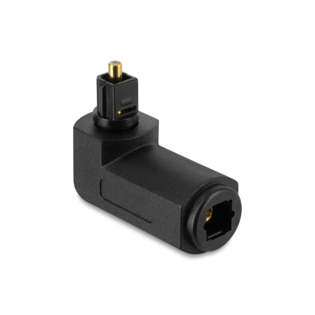 Delock TOSLINK Adapter Stecker auf Buchse, 90° gewinkelt und 360° drehbar
