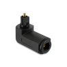 Delock TOSLINK Adapter Stecker auf Buchse, 90° gewinkelt und 360° drehbar