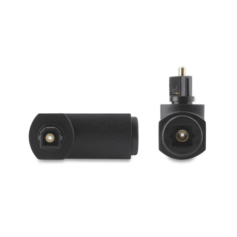 Delock TOSLINK Adapter Stecker auf Buchse, 90° gewinkelt und 360° drehbar