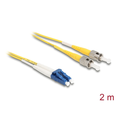 Delock Kabel Lichtwellenleiter LC - ST Singlemode OS2 2 m