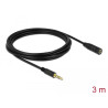 Delock Klinkenverlängerungskabel 3,5 mm 4 Pin Stecker zu Buchse 3 m schwarz