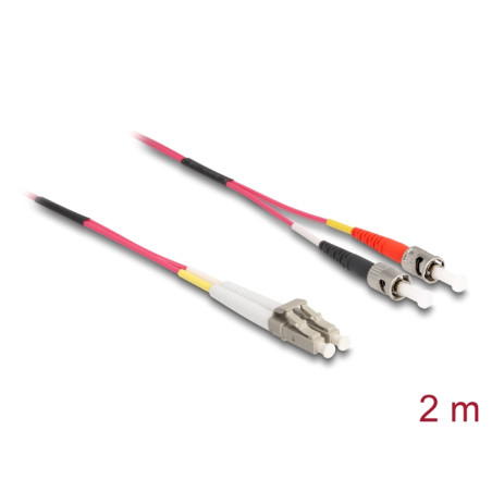 Delock Kabel Lichtwellenleiter LC - ST Multimode OM4 2 m