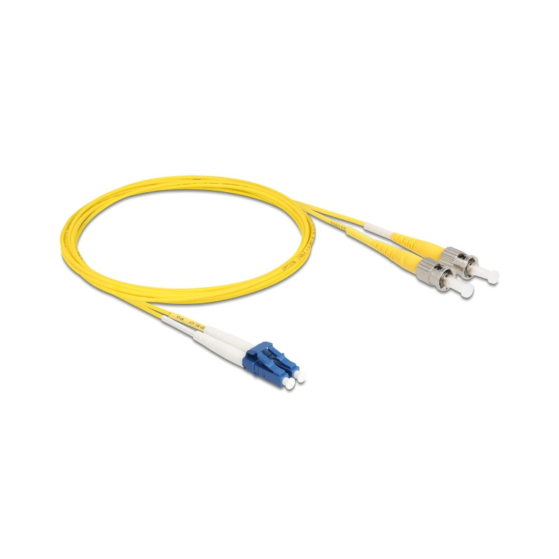Delock Kabel Lichtwellenleiter LC Duplex zu ST Duplex Singlemode OS2 3 m