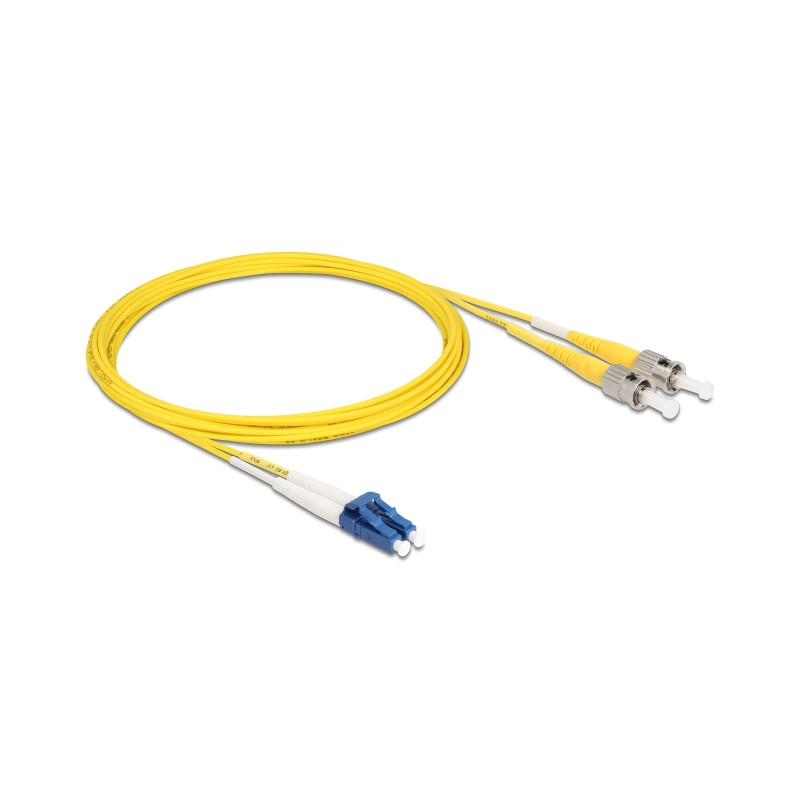 Delock Kabel Lichtwellenleiter LC Duplex zu ST Duplex Singlemode OS2 5 m