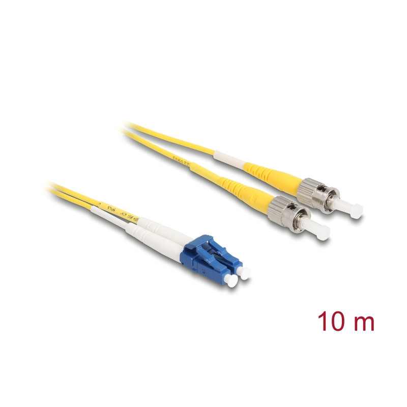 Delock Kabel Lichtwellenleiter LC Duplex zu ST Duplex Singlemode OS2 10 m