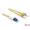 Delock Kabel Lichtwellenleiter LC Duplex zu ST Duplex Singlemode OS2 10 m