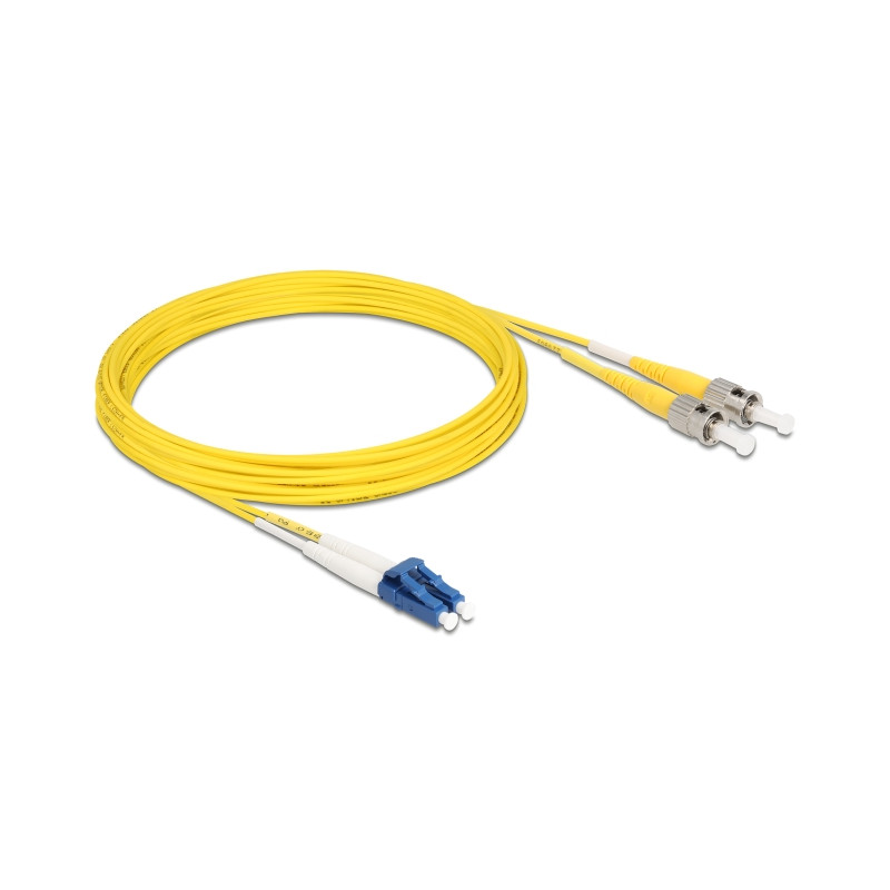 Delock Kabel Lichtwellenleiter LC Duplex zu ST Duplex Singlemode OS2 10 m