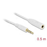Delock Verlängerungskabel Audio Klinke 3,5 mm Stecker / Buchse 4 Pin 0,5 m