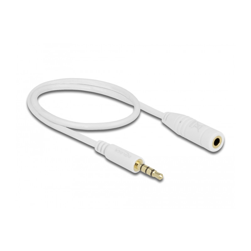 Delock Verlängerungskabel Audio Klinke 3,5 mm Stecker / Buchse 4 Pin 0,5 m