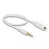 Delock Verlängerungskabel Audio Klinke 3,5 mm Stecker / Buchse 4 Pin 0,5 m