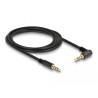 Delock Kabel Klinke 3,5 mm 4 Pin Stecker - Stecker gewinkelt 2 m schwarz