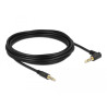 Delock Kabel Klinke 3,5 mm 4 Pin Stecker - Stecker gewinkelt 5 m schwarz