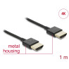 Delock Kabel High Speed HDMI mit Ethernet - HDMI-A Stecker - HDMI-A Stecker 3D 4K 1 m Slim High Quality
