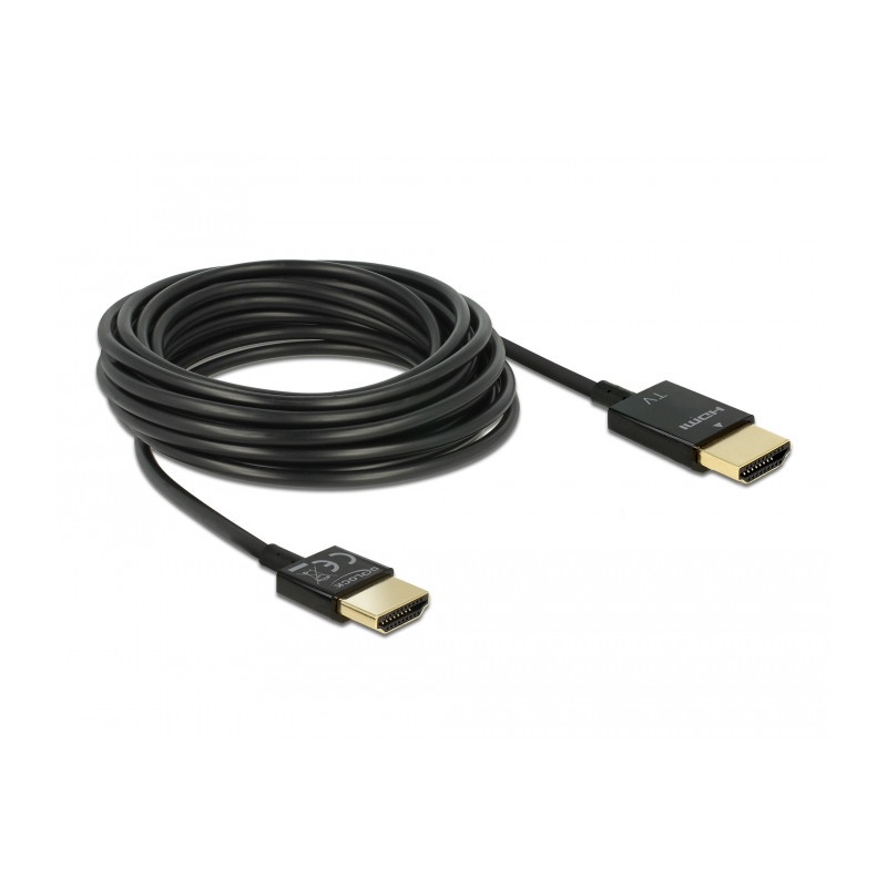 Delock Kabel High Speed HDMI mit Ethernet - HDMI-A Stecker - HDMI-A Stecker 3D 4K 3 m Aktiv Slim High Quality
