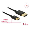 Delock Kabel High Speed HDMI mit Ethernet - HDMI-A Stecker - HDMI Mini-C Stecker 3D 4K 4,5 m Aktiv Slim High Quality