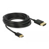 Delock Kabel High Speed HDMI mit Ethernet - HDMI-A Stecker - HDMI Mini-C Stecker 3D 4K 4,5 m Aktiv Slim High Quality