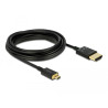 Delock Kabel High Speed HDMI mit Ethernet - HDMI-A Stecker - HDMI Micro-D Stecker 3D 4K 4,5 m Aktiv Slim High Quality