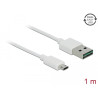 Delock Kabel EASY-USB 2.0 Typ-A Stecker - EASY-USB 2.0 Typ Micro-B Stecker 1 m weiß