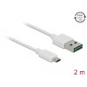 Delock Kabel EASY-USB 2.0 Typ-A Stecker - EASY-USB 2.0 Typ Micro-B Stecker 2 m weiß