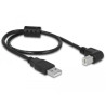 Delock Kabel USB 2.0 Typ-A Stecker - USB 2.0 Typ-B Stecker gewinkelt 0,5 m schwarz