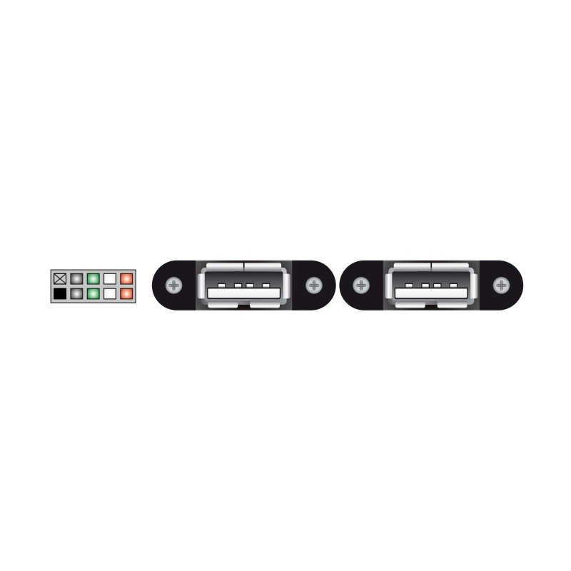 Delock Kabel USB 2.0 Pfostenbuchse 2,00 mm 10 Pin - 2 x USB 2.0 Typ-A Buchse zum Einbau 25 cm