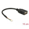 Delock Kabel USB 2.0 Pfostenbuchse 1,25 mm 4 Pin - USB 2.0 Typ-A Buchse 15 cm