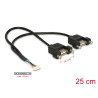 Delock Kabel USB 2.0 Pfostenbuchse 1,25 mm 8 Pin - 2 x USB 2.0 Typ-A Buchse zum Einbau 25 cm