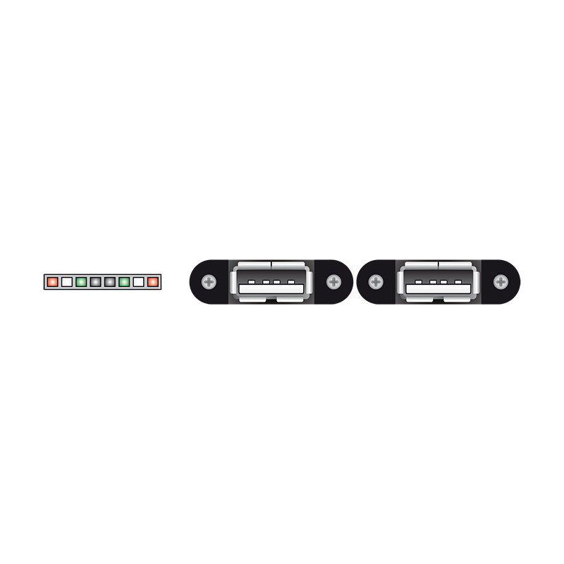 Delock Kabel USB 2.0 Pfostenbuchse 1,25 mm 8 Pin - 2 x USB 2.0 Typ-A Buchse zum Einbau 25 cm