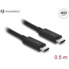Delock Thunderbolt™ 3 (40 Gb/s) USB-C™ Kabel Stecker - Stecker passiv 0,5 m 5 A schwarz