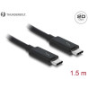 Delock Thunderbolt™ 3 (20 Gb/s) USB-C™ Kabel Stecker - Stecker passiv 1,5 m 5 A schwarz