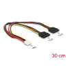 Delock Kabel Power Floppy 4 Pin Buchse - 2 x SATA 15 Pin Buchse 30 cm