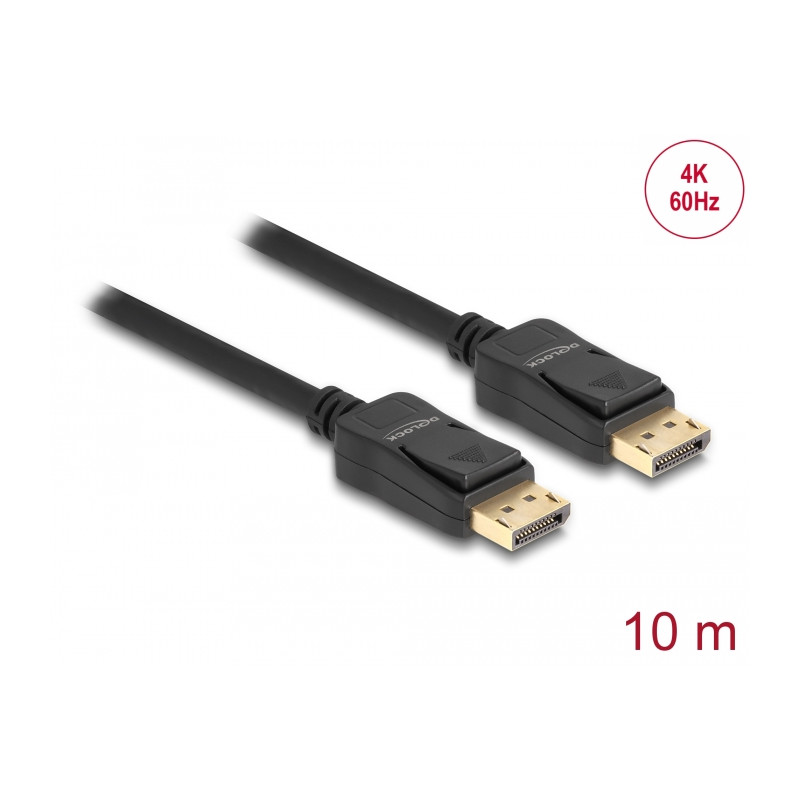 Delock Kabel DisplayPort 1.2 Stecker - DisplayPort Stecker 4K 60 Hz 10 m